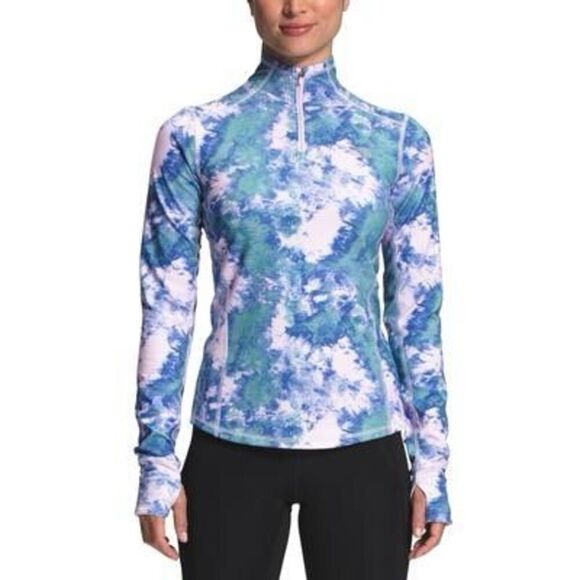 The North Face Women's Printed Winter Warm Essential 1/4 Zip Sweater Purple, Med - Picture 1 of 3